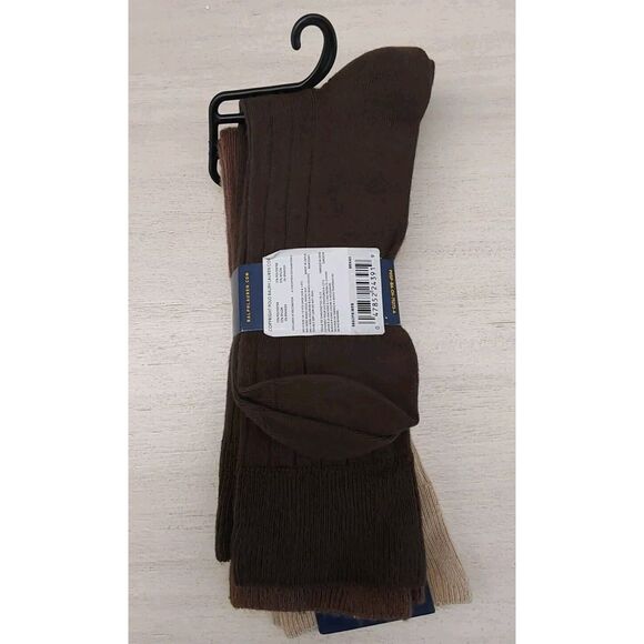 Polo Ralph Lauren Mens Brown Assorted Comfort Fit 3-Pack Crew Socks Size 10-13 - Picture 2 of 11
